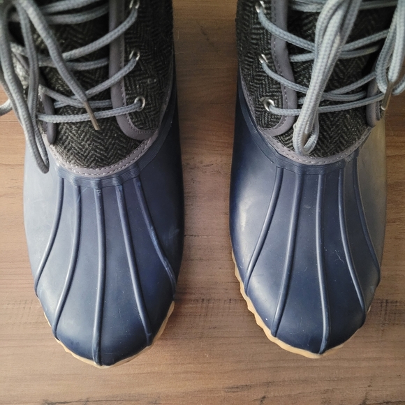 Chooka Eastlake Herringbone Gray Quilted Duck Boots Winter Sz 11 - Picture 3 of 12